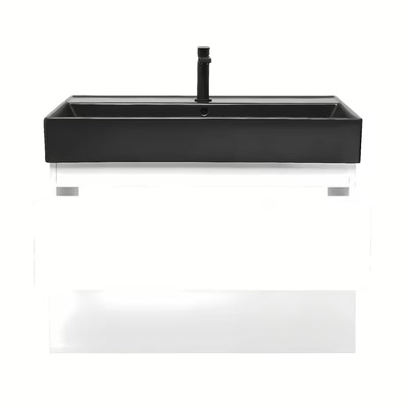 Viseća kupaonski ormarić s keramičkim umivaonikom SAT B-Way 1 u bijelom sjaju