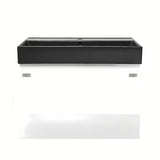 Viseća kupaonski ormarić s keramičkim umivaonikom SAT B-Way 1 u sjajnoj bijeloj boji, 79x50x45 cm.