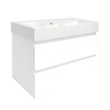 Viseća kupaonski ormarić s umivaonikom SAT B-Way 1 u sjajnoj bijeloj boji