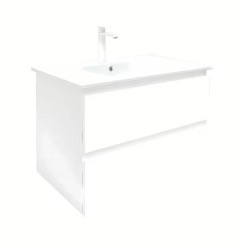 Viseća kupaonski ormarić s umivaonikom SAT B-Way 1 u sjajnoj bijeloj boji