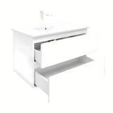 Viseća kupaonski ormarić s umivaonikom SAT B-Way 1 u sjajnoj bijeloj boji