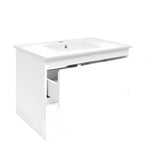 Viseća kupaonski ormarić s umivaonikom SAT B-Way 1 u bijelom sjaju s dvije ladice