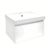 Viseća kupaonski ormarić s keramičkim umivaonikom SAT B-Way 1 u bijelom sjaju