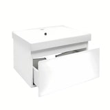 Viseća kupaonski ormarić s keramičkim umivaonikom SAT B-Way 1 u bijelom sjaju