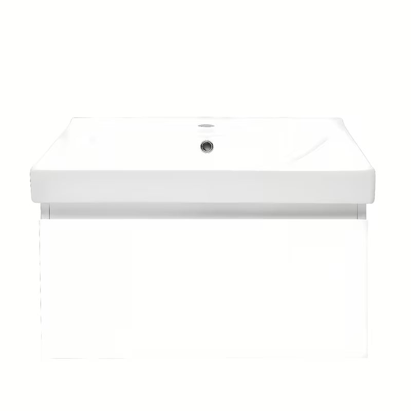 Viseća kupaonski ormarić s keramičkim umivaonikom SAT B-Way 1 u bijelom sjaju