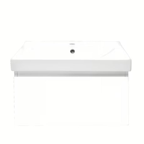 Viseća kupaonski ormarić s keramičkim umivaonikom SAT B-Way 1 u bijelom sjaju