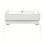 Viseća kupaonski ormarić SAT B-Way 1 s keramičkim umivaonikom u bijelom sjaju, 59x30x45 cm