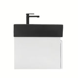 Viseća kupaonski ormarić s keramičkim umivaonikom SAT B-Way u bijelom sjaju 59x45x30 cm