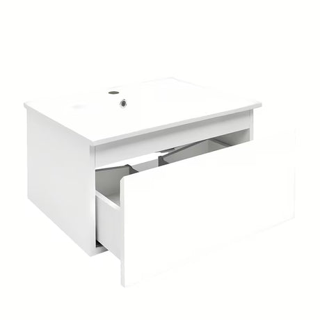 Viseća kupaonski ormarić s keramičkim umivaonikom SAT B-Way 1 u bijelom sjaju