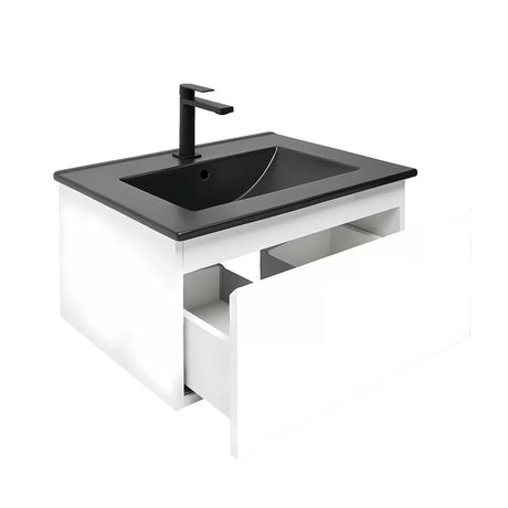 Viseća kupaonski ormarić s umivaonikom SAT B-Way 1 u bijelom sjaju 59x45x30 cm