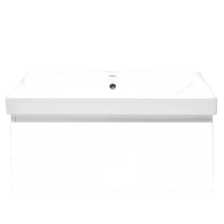 Viseća kupaonski ormarić SAT B-Way 1 s keramičkim umivaonikom u sjajno bijeloj boji