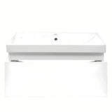 Viseća kupaonski ormarić SAT B-Way 1 s keramičkim umivaonikom u sjajno bijeloj boji