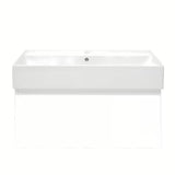 Viseća kupaonski ormarić s keramičkim umivaonikom SAT B-Way 1 u sjajno bijeloj boji