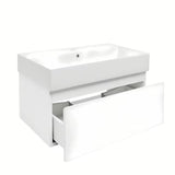 Viseća kupaonski ormarić s keramičkim umivaonikom SAT B-Way 1 u sjajno bijeloj boji