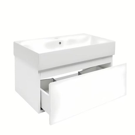 Viseća kupaonski ormarić s keramičkim umivaonikom SAT B-Way 1 u sjajno bijeloj boji