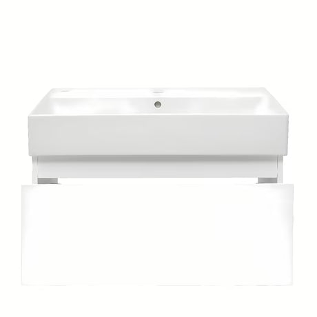 Viseća kupaonski ormarić s keramičkim umivaonikom SAT B-Way 1 u sjajno bijeloj boji