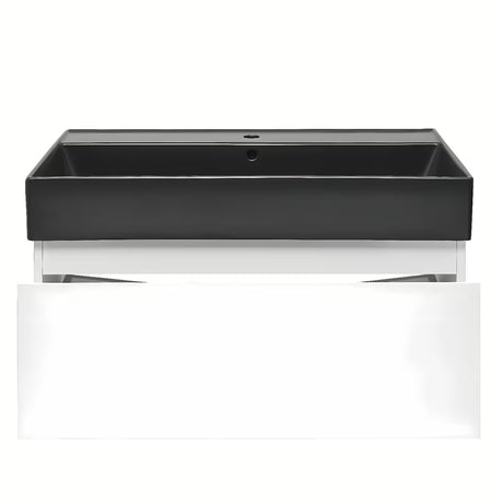 Viseća kupaonski ormarić s keramičkim umivaonikom SAT B-Way 1 u sjajno bijeloj boji