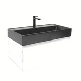 Viseća kupaonski ormarić s keramičkim umivaonikom SAT B-Way 1 u sjajno bijeloj boji 79x45x30 cm.