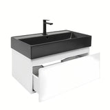 Viseća kupaonski ormarić s keramičkim umivaonikom SAT B-Way 1 u sjajno bijeloj boji 79x45x30 cm.