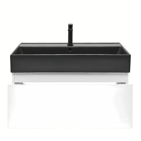 Viseća kupaonski ormarić s keramičkim umivaonikom SAT B-Way 1 u sjajno bijeloj boji 79x45x30 cm.