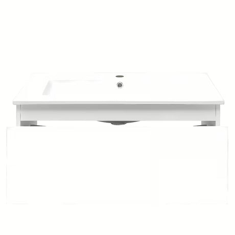 Viseća kupaonski ormarić s keramičkim umivaonikom SAT B-Way 1 u sjajno bijeloj boji 79x45x30 cm.