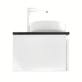 Viseća kupaonski ormarić SAT B-Way 119x45x30 cm u sjajnoj bijeloj boji s pokrovnom pločom