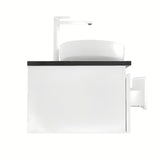 Viseća kupaonski ormarić SAT B-Way 119x45x30 cm u sjajnoj bijeloj boji s pokrovnom pločom