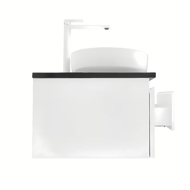 Viseća kupaonski ormarić SAT B-Way 119x45x30 cm u sjajnoj bijeloj boji s pokrovnom pločom