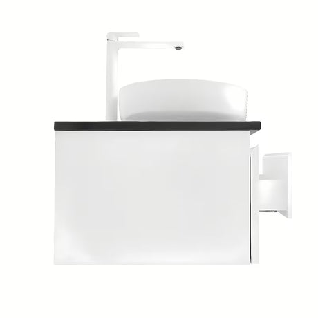 Viseća kupaonski ormarić SAT B-Way 119x45x30 cm u sjajnoj bijeloj boji s pokrovnom pločom