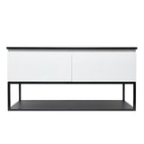 Viseća kupaonski ormarić SAT B-Way u sjajno bijeloj boji s granitnom pokrovnom pločom