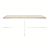 Viseća kupaonski ormarić SAT B-Way u sjajno bijeloj boji s hrastovom pokrovnom pločom i četiri ladice.