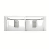 Viseća kupaonski ormarić SAT B-Way u sjajno bijeloj boji s hrastovom pokrovnom pločom i četiri ladice.