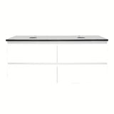 Viseća kupaonski ormarić SAT B-Way u sjajnoj bijeloj boji s pokrovnom pločom