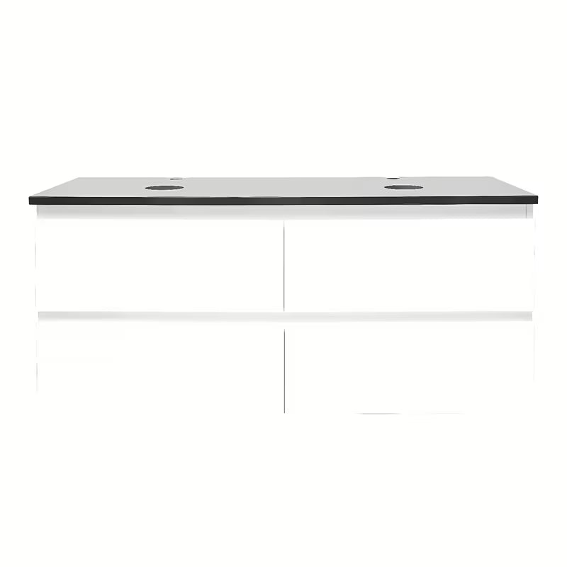 Viseća kupaonski ormarić SAT B-Way u sjajnoj bijeloj boji s pokrovnom pločom