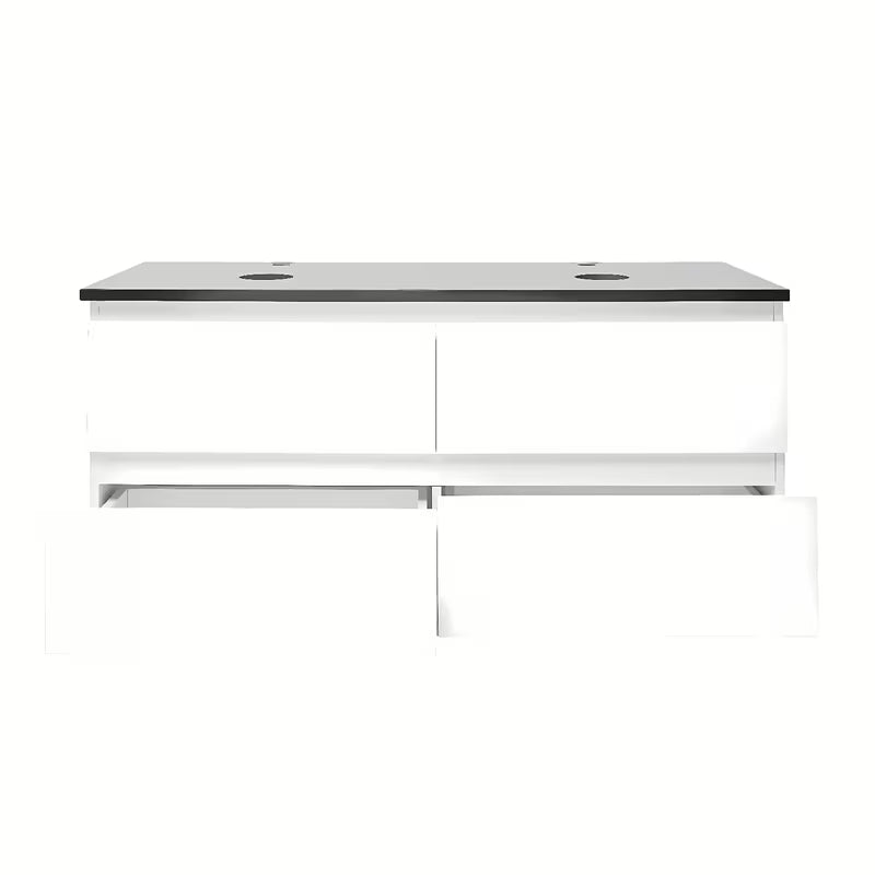 Viseća kupaonski ormarić SAT B-Way u sjajnoj bijeloj boji s pokrovnom pločom