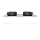 Viseća kupaonski ormarić SAT B-Way u sjajnoj bijeloj boji s pokrovnom pločom