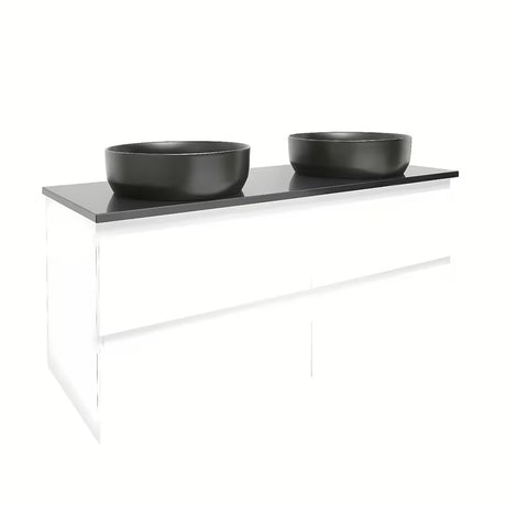 Viseća kupaonski ormarić SAT B-Way u bijeloj boji sa sjajnom završnom obradom s pokrovnom pločom