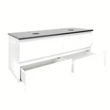 Viseća kupaonski ormarić SAT B-Way u bijeloj boji sa sjajnom završnom obradom s pokrovnom pločom