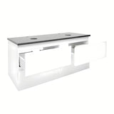 Viseća kupaonski ormarić SAT B-Way u bijeloj boji sa sjajnom završnom obradom s pokrovnom pločom