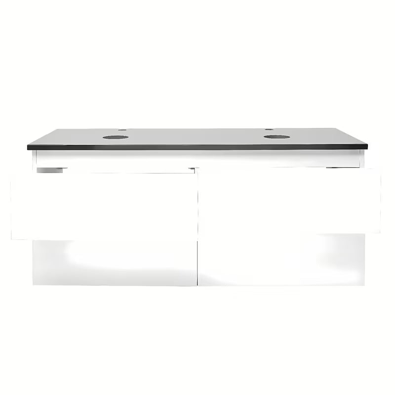 Viseća kupaonski ormarić SAT B-Way u bijeloj boji sa sjajnom završnom obradom s pokrovnom pločom