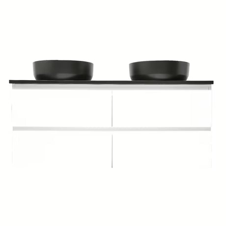 Viseća kupaonski ormarić SAT B-Way u bijeloj boji sa sjajnom završnom obradom s pokrovnom pločom