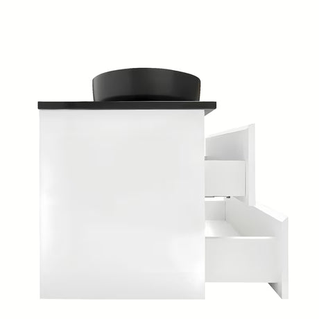 Viseća kupaonski ormarić SAT B-Way u bijeloj boji, sjajna izvedba s pokrovnom pločom