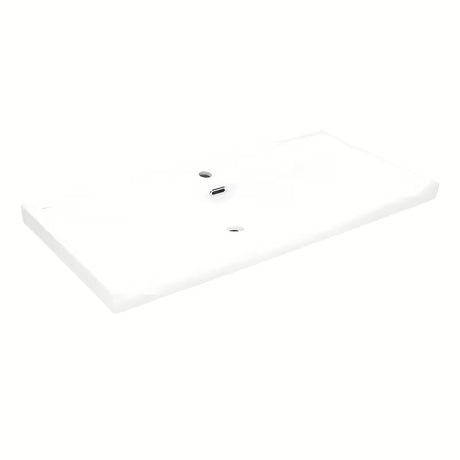Namještajni keramički umivaonik SAT B-Way u mat bijeloj boji, četvrtastog oblika i s preljevom