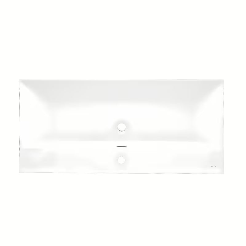 Namještajni keramički umivaonik SAT B-Way u mat bijeloj boji, četvrtastog oblika i s preljevom