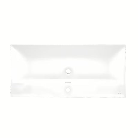 Namještajni keramički umivaonik SAT B-Way u mat bijeloj boji, četvrtastog oblika i s preljevom