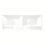 Namještajni dvostruki umivaonik SAT B-Way 121x46 cm u mat bijeloj boji s dva otvora pro slavinu