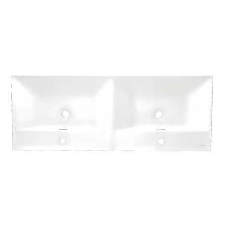 Namještajni dvostruki umivaonik SAT B-Way 121x46 cm u mat bijeloj boji s dva otvora pro slavinu
