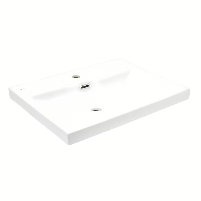 Namještajni keramički umivaonik SAT B-Way 60,5x46,5 cm u mat bijeloj boji s otvorom pro slavinu u sredini