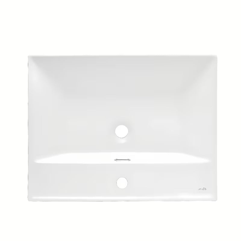 Namještajni keramički umivaonik SAT B-Way 60,5x46,5 cm u mat bijeloj boji s otvorom pro slavinu u sredini