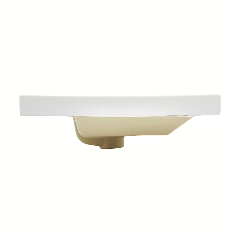 Namještajni keramički umivaonik SAT B-Way 60,5x46,5 cm u mat bijeloj boji s otvorom pro slavinu u sredini